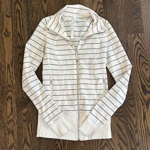 Lululemon Striped Long Sleeve Zip-up